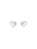 Orecchini Lobo Bon Ton Oro Bianco Cubic Zirconia - 1425412