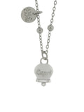 Collana in Acciaio con campanella pendente bianca con scritta Capri - 3140141