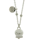 Collana in Acciaio con campanella bianca con scritta Capri - 3140152