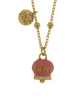 Collana in Acciaio con campanella rosa con scritta Capri - 3140159