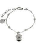 Bracciale in Acciaio con campanella pendente con scritta Capri - 3170551