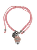 Bracciale con campanella portafortuna con scritta Capri rosa - 3170840
