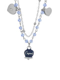 Collana in Metallo con campanella smaltata blu e perline - 3541266