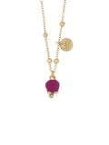 Collana in Metallo con campanella portafortuna pendente, impreziosita da smalto e cristalli - 3541341