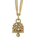 Collana in Metallo dorato con campanella portafortuna perle - 3542493