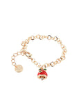Bracciale in Metallo con campanella portafortuna natalizia - 3571778