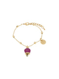 Bracciale in Metallo con campanella portafortuna pendente, impreziosita da smalto e punto luce - 3572254