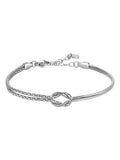 Bracciale in acciaio nodo colore argento uomo - BA1924