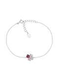 Bracciale Quadricuore in Argento con Zirconi - BRQUBR