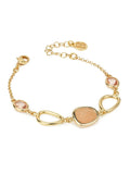 Bracciale Boccadamo placcato oro giallo cristallo arancio - XB1041DO