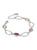 Bracciale Boccadamo con cristalli rubino , rosa e peach - XB1044