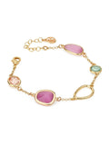Bracciale Boccadamo placcato oro con cristalli - XB1045D