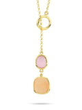 Collana Boccadamo placcato oro giallo saliscendi con pendente di cristalli - XGR727D