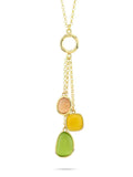 Collana Boccadamo placcata oro giallo con pendente di cristalli - XGR728D