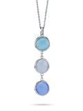 Collana Boccadamo con cristalli celeste, grigio e blu marino - XGR741B