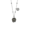 Collana in Metallo con campanella grigia scritta capri - 3541706