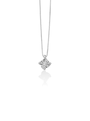 collana miluna punto luce oro bianco - CLD4103