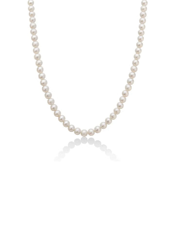 collana miluna di perla con chiusura oro bianco - PCL4197V