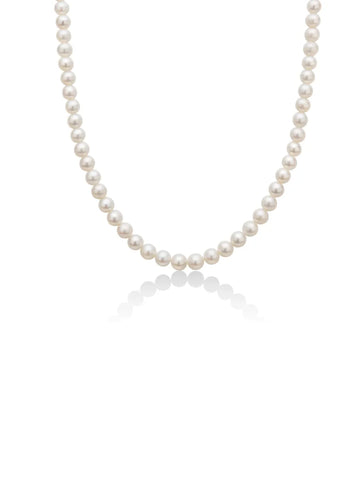 collana miluna di perla con chiusura oro bianco - PCL4198V